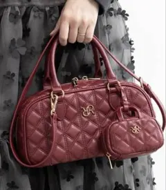 ♡ ランダ RANDA 2WAYミニバッグチャームショルダーバッグ レッド♡のサムネイル