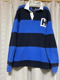 トミーヒルフィガー　ストライプ ポロシャツ 長袖　サイズS/P