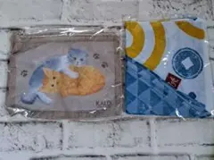 KALDI 猫イラスト メッシュポーチ