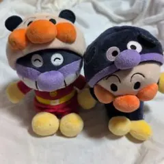 アンパンマン ぬいぐるみ 赤 黒 2体セット　限定品
