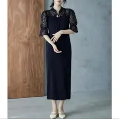 kana レースボレロ付キャミワンピース　結婚式　オケージョン　お呼ばれ　2次会