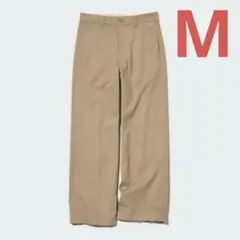 UNIQLO ユニクロ　コットンバギーパンツ ワイドパンツ ベージュ　M