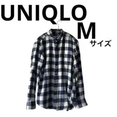 UNIQLO ユニクロ　フランネルチェックシャツ 綿　Mサイズ パジャマ　長袖