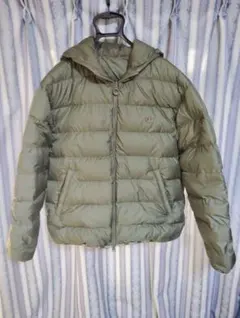美品 adidas 2XL★ リバーシブル ダウンジャケット★ オリーブ