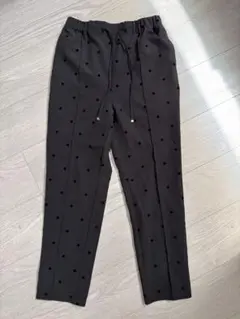 【coca】ドット柄 パンツ ブラック Sサイズ