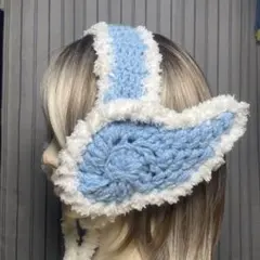 イヤーマフ ハンドメイド 天使 羽 エンジェル 編み物 毛糸 コア 音符 y2k