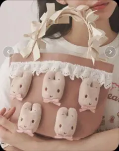 MerryJenny マロンクリーム リボンハンドル トートバッグ - メルカリ