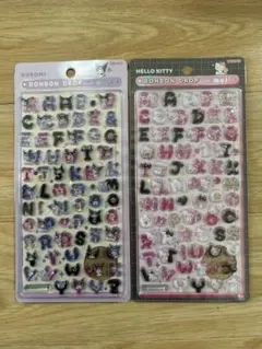 【正規品】サンリオ ボンボンドロップシール　クロミ & キティー　アルファベット