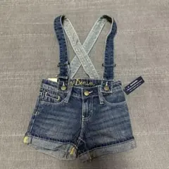 新品GAPジーンズ　サスペンダー付きデニムショートパンツ110 定価6900円