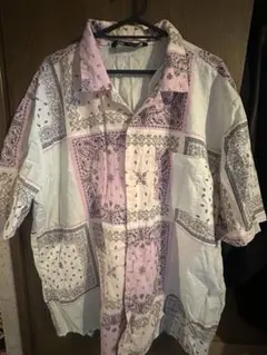 ZARA バンダナ柄 半袖シャツ Lサイズ