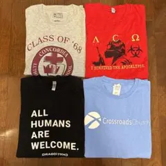アメカジ　Tシャツ 古着　Lサイズ　まとめ売り　4枚セット プリント　ギルダン等