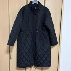 しまむら　ロゴスデイズ　黒キルティングロングコート