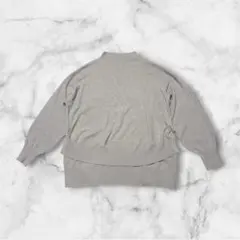 【極美品】Samansa Mos2 ほっこり柔らか♪ ニュアンスグレーニット M