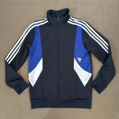 adidas ジャージ上下セット 黒/青/白