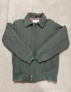 L.L.Bean ウールジャケット S USA製 裏地チェック グリーン