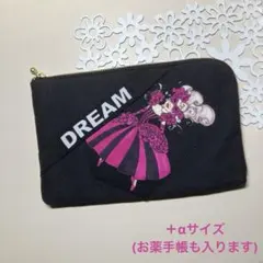 Ｌ字ポーチ➕αサイズ❤︎ピンク•マスカレード(ロラライハリス＊No.382)