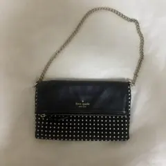 ☆開店セール☆使用1日 美品 ケイトスペード レザー×ナイロン チェーン 