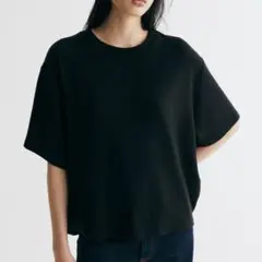H&M 半袖ニットTシャツ トップス セーター ベージュ S