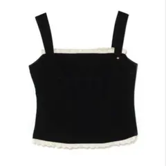 andmary Alice check ribbon tops black - メルカリ