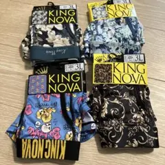 KING NOVA 3L 4枚セット　ボクサータイプ　前開き　メンズ　肌着