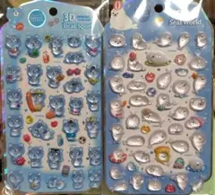 くま　あざらし　ドロップシール