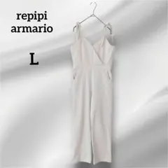 レピピアルマリオ　サロペット　リボン付きクロスデザインオールインワン　L