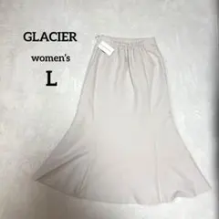GLACIER グラシア ベージュ フレアスカート ウエストゴム ハイウエスト