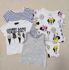 ​【まとめ売り】女の子 夏服 80cm 5点セット ミニーちゃんセットアップ他