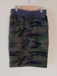 未使用 迷彩柄 ニットタイトスカート