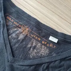 DIESEL ダークグレー Vネック長袖カットソー S