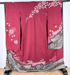 最高級逸品】正絹振袖 フルセット 本絞り 疋田絞り 紗綾形 蘭菊地紋 裄