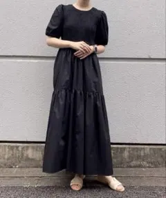 ZARA ポプリンパネルミディ　ワンピース