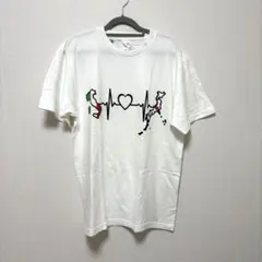 ❤️新品未使用❤️イタリア 日本 心電図 ハート Tシャツ Lサイズ 白
