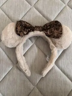 耳付きカチューシャ ブロンズリボン