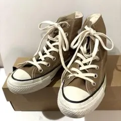 コンバース ハイカット　ブラウン フードテキスタイル