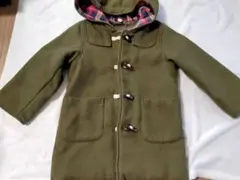 サマンサモスモスラーゴム　フード付きコート オリーブグリーン120