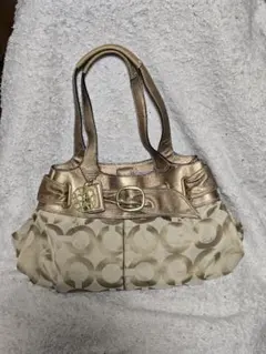 Coach ショルダーバッグ ゴールド/ベージュ