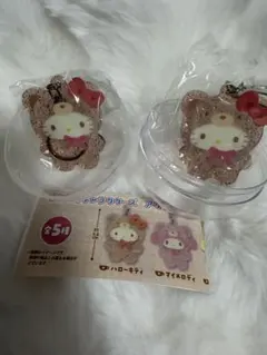 サンリオキャラクターズアクリルキーホルダー ラテクマバージョン ハローキティ2個