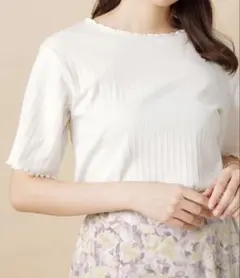 alotta ♡美品♡メロウ使いテレコリブＴシャツ