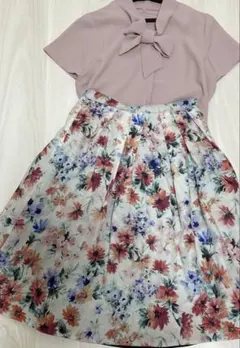 アプワイザーリッシェ　スカート フラワープリント　花柄　2way リバーシブル