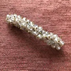 パール 髪飾り バレッタ