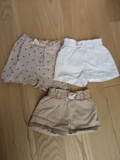 プティマイン　ベビーショートパンツ3点セット(80サイズ)