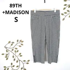 エイティーナインスマドソン ▶ クロップドパンツ S 黒 白 ギンガムチェック