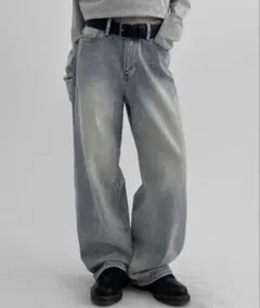 アイビーウォッシュワイドデニムパンツ