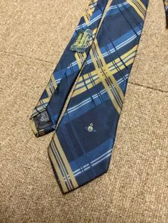 Vivienne Westwoodオーブ刺繍チェックネクタイ イタリア製