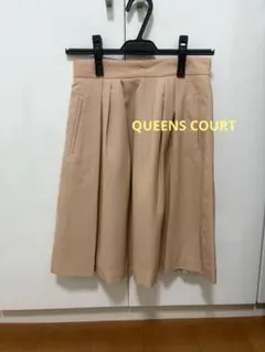 QUEENS COURT クイーンズコート　ピンクフレアスカート ひざ丈のサムネイル
