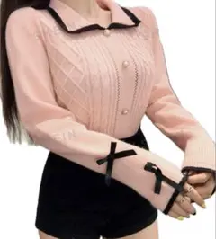 【未使用品！！】シーイン　リボンニット