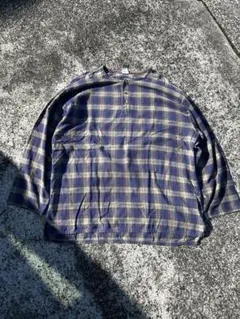 90s オンブレチェック グランパシャツ