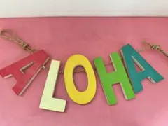 Hawaii ハワイ ALOHA 木製プレート　雑貨　飾り　インテリアのサムネイル