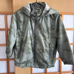 迷彩柄 ナイロンアウター 取り外しフード付き